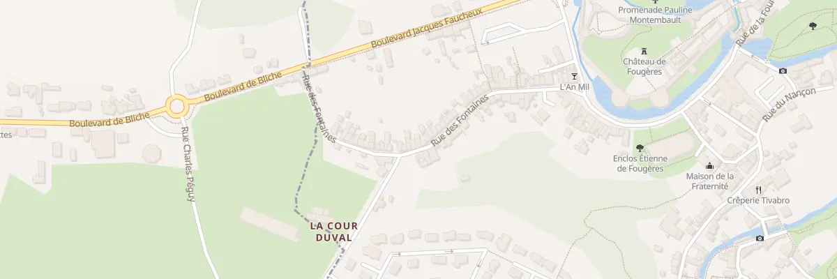 Plan du 58 Rue des Fontaines à Fougères