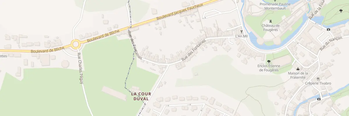 Plan du 60 Rue des Fontaines à Fougères