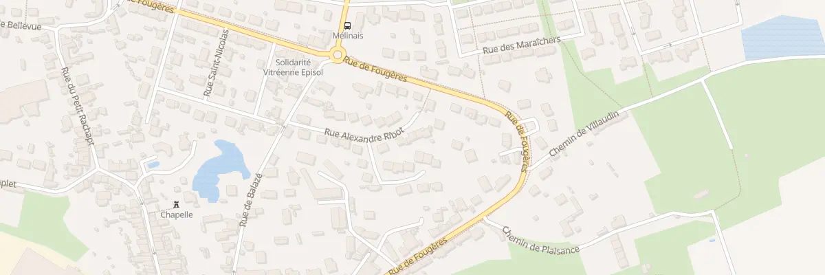 Plan du 16 Rue Alexandre Ribot à Vitré