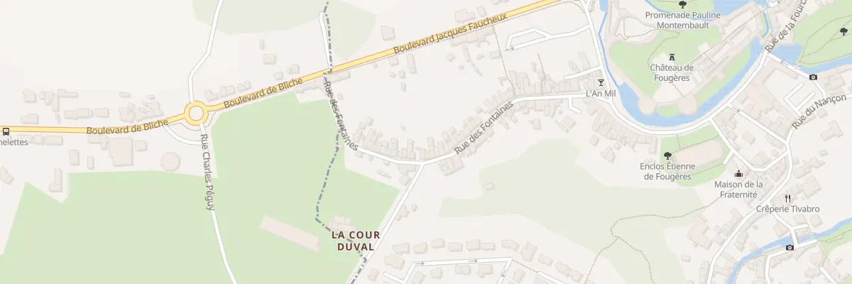 Plan du 62 Rue des Fontaines à Fougères