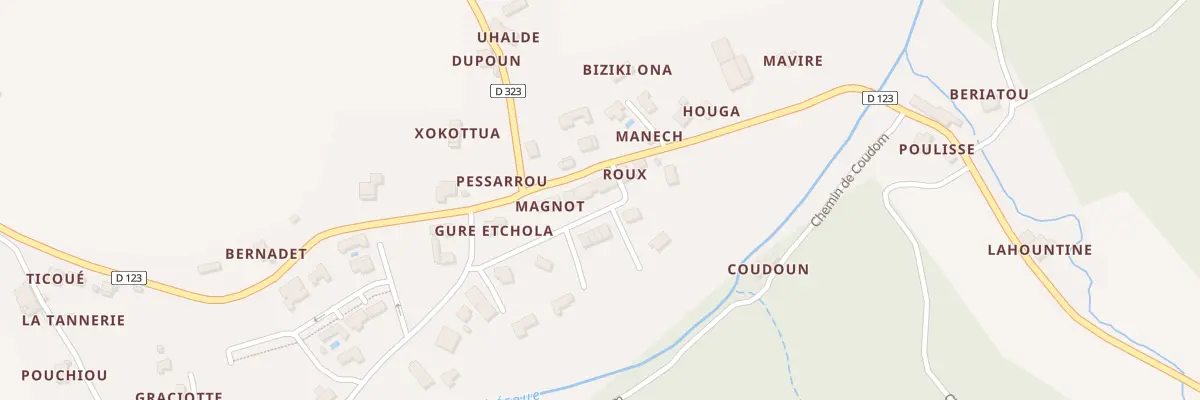 Plan du 5204 Pessarrou à La Bastide-Clairence