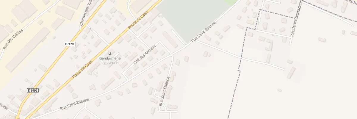 Plan du 38 Rue Saint Etienne - Villedieu à Villedieu-les-Poêles-Rouffigny