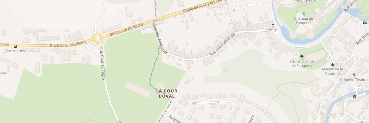 Plan du 57B Rue des Fontaines à Fougères