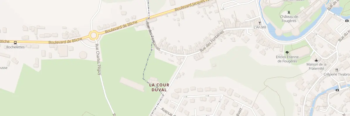 Plan du 57 Rue des Fontaines à Fougères