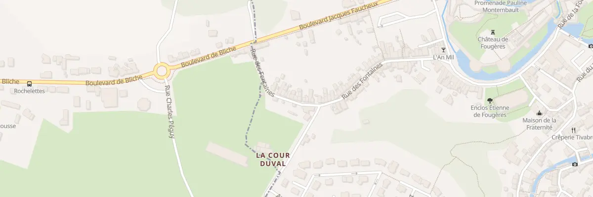 Plan du 78 Rue des Fontaines à Fougères