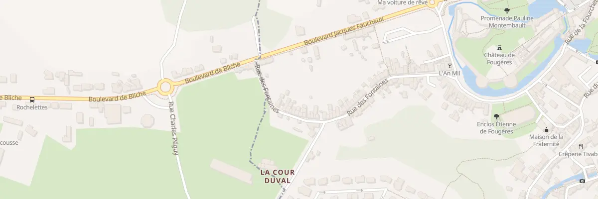 Plan du 82 Rue des Fontaines à Fougères