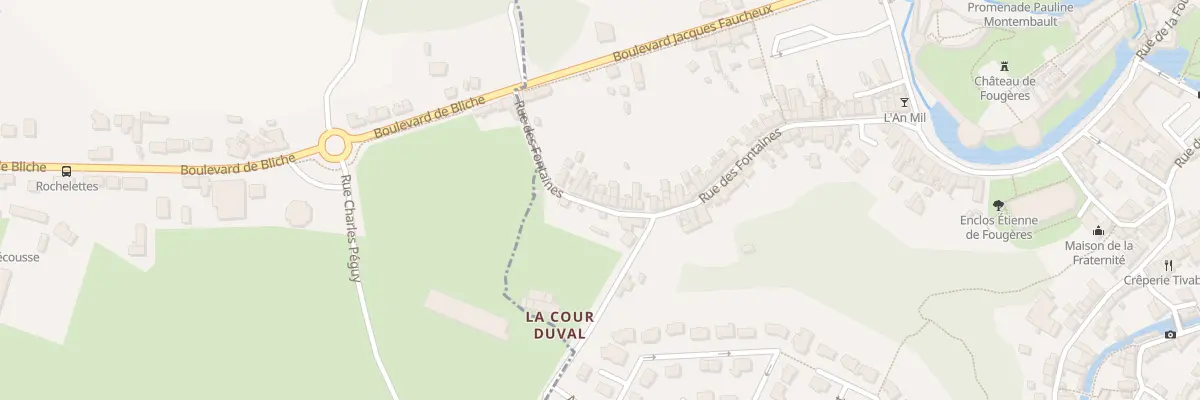 Plan du 80 Rue des Fontaines à Fougères