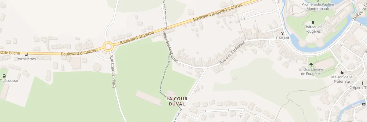 Plan du 86 Rue des Fontaines à Fougères