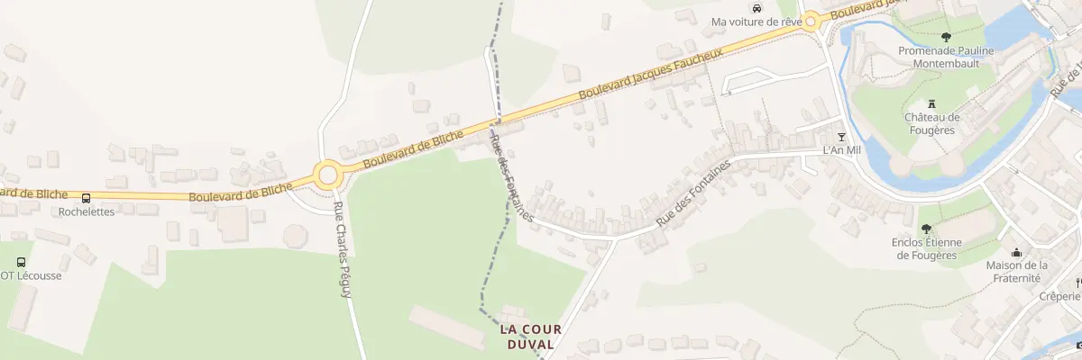 Plan du 90 Rue des Fontaines à Fougères