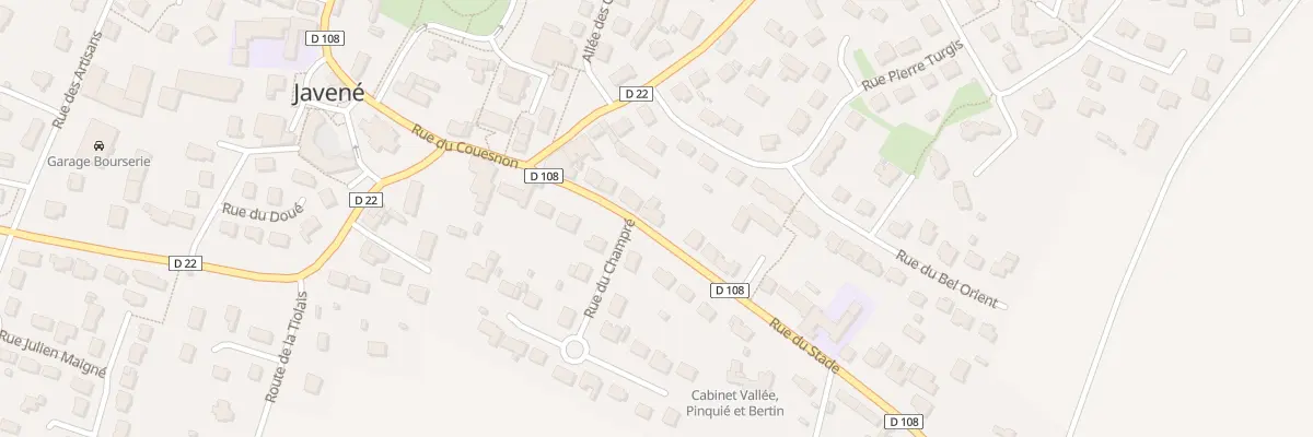 Plan du 9 Rue du Stade à Javené