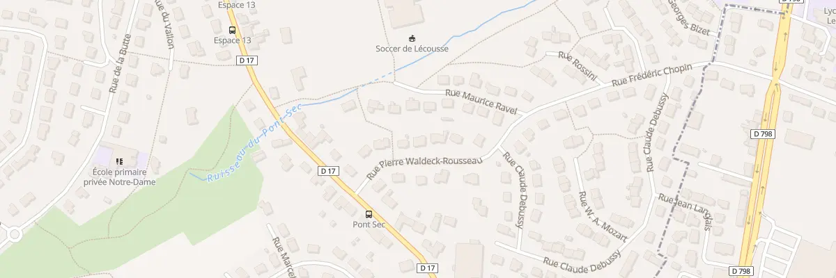 Plan du 10 Rue Pierre Waldeck Rousseau à Lécousse