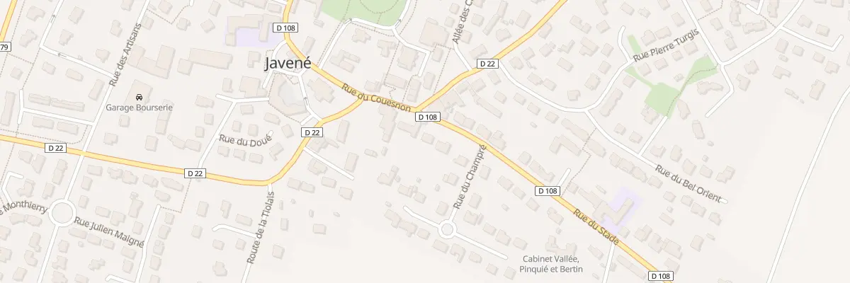 Plan du 4 Rue du Stade à Javené