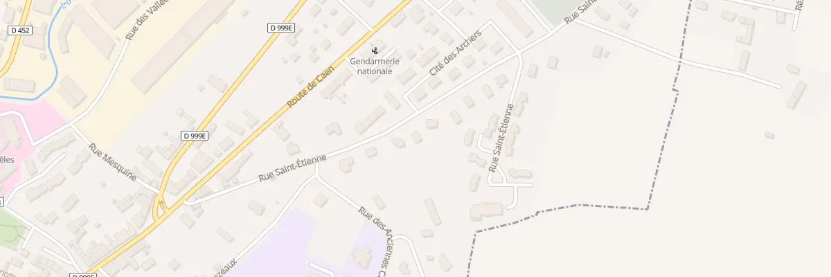 Plan du 22 Rue Saint Etienne - Villedieu à Villedieu-les-Poêles-Rouffigny