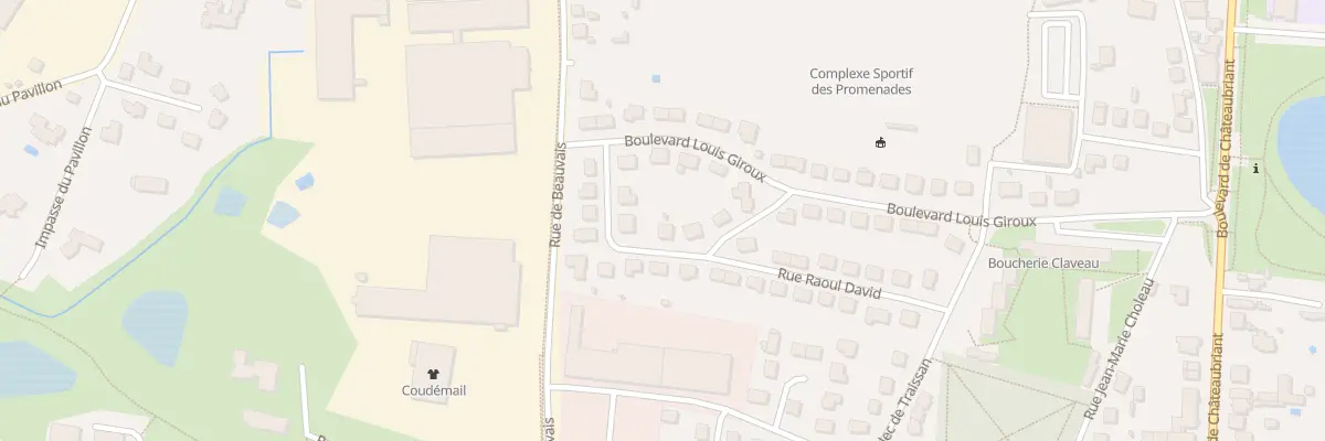 Plan du 22 Rue Raoul David à Vitré