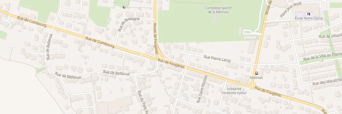 Plan du 94 Rue de Fougeres à Vitré