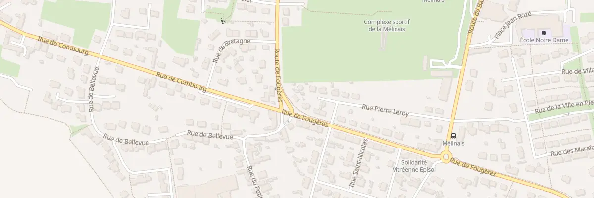 Plan du 96 Rue de Fougeres à Vitré
