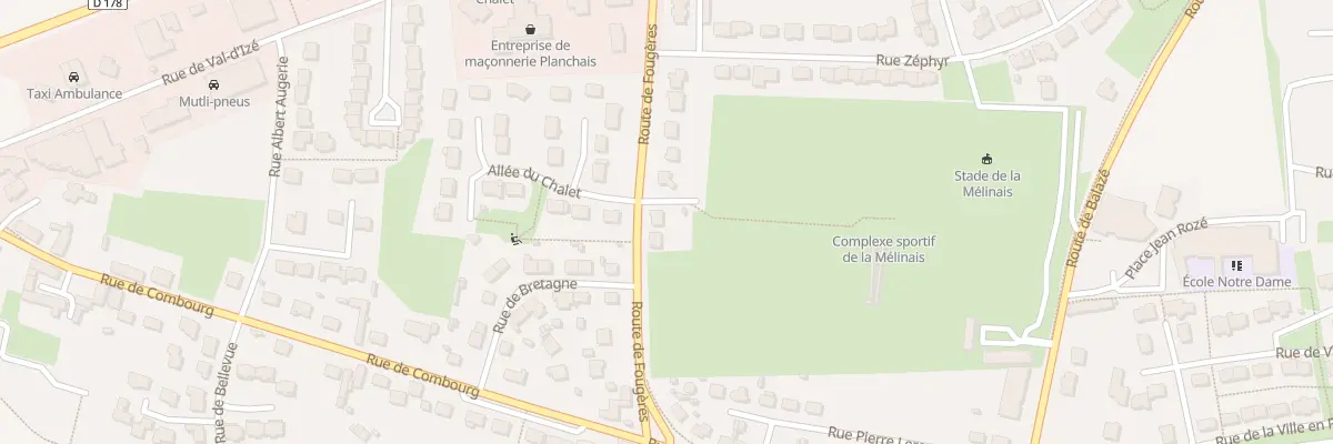 Plan du 104 Rue de Fougeres à Vitré