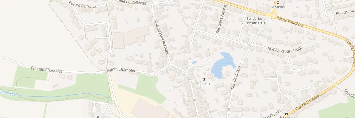 Plan du 80 Rue du Rachapt à Vitré