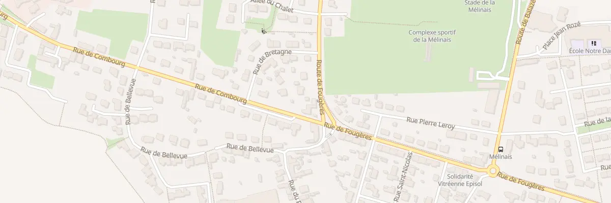Plan du 105 Rue de Fougeres à Vitré