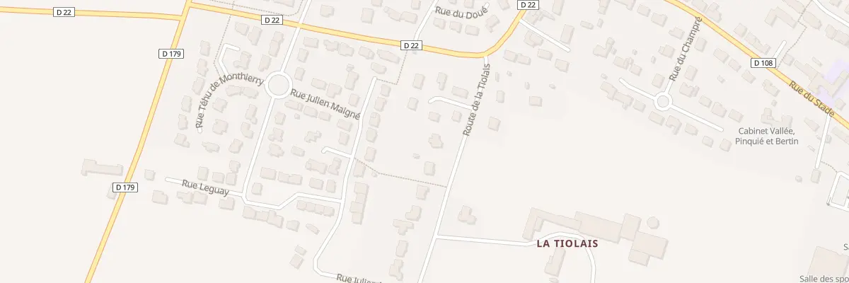 Plan du 2 Rte de la Tiolais à Javené