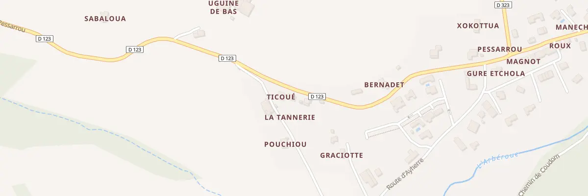 Plan du 4350 Rte de Pessarrou à La Bastide-Clairence