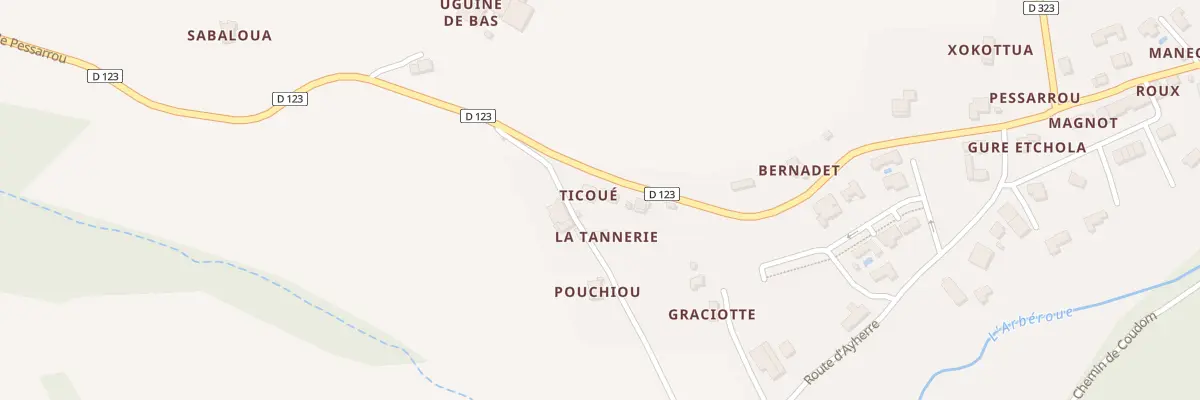 Plan du 5216 Pessarrou à La Bastide-Clairence
