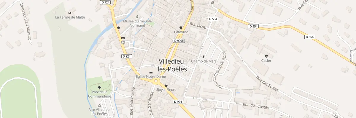 Plan du 2 Pl de la Republique Villedieu à Villedieu-les-Poêles-Rouffigny