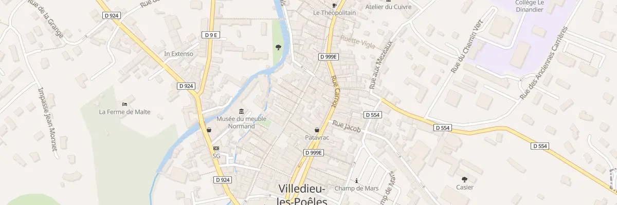 Plan du 38 Rue du Doc Havard - Villedieu à Villedieu-les-Poêles-Rouffigny