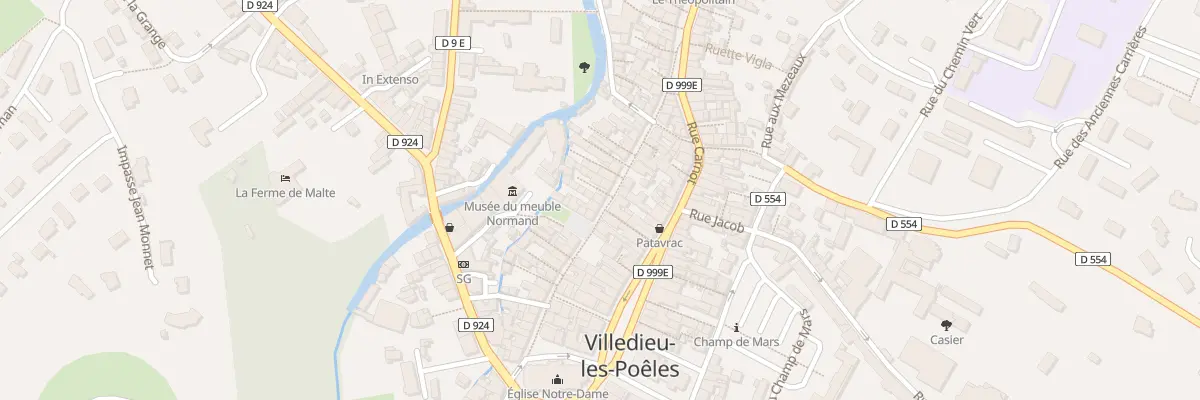 Plan du 39 Rue du Doc Havard - Villedieu à Villedieu-les-Poêles-Rouffigny