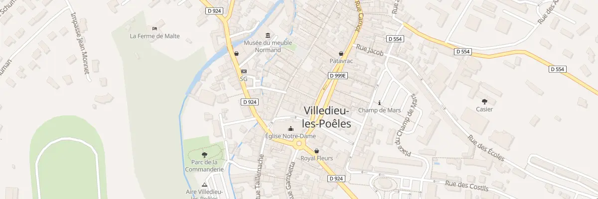 Plan du 7 Rue des Cohues - Villedieu à Villedieu-les-Poêles-Rouffigny