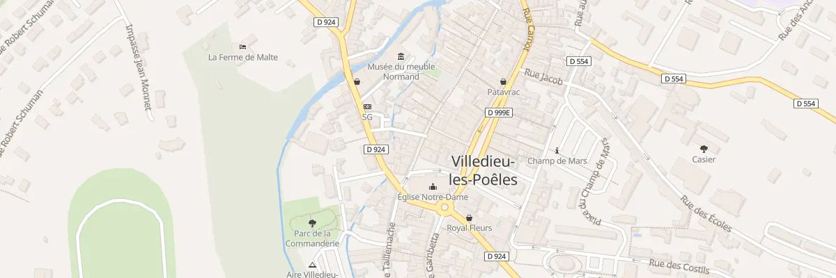 Plan du 14 Rue Planche Blondel - Villedie à Villedieu-les-Poêles-Rouffigny