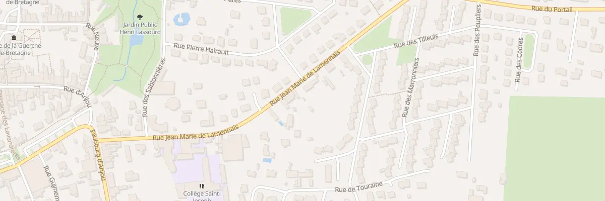Plan du 18 Rue Jean Marie de Lamennais à La Guerche-de-Bretagne