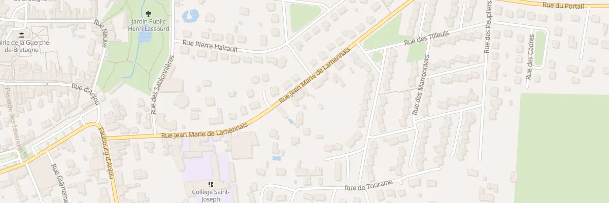 Plan du 16 Rue Jean Marie de Lamennais à La Guerche-de-Bretagne