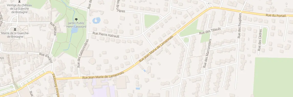 Plan du 21 Rue Jean Marie de Lamennais à La Guerche-de-Bretagne