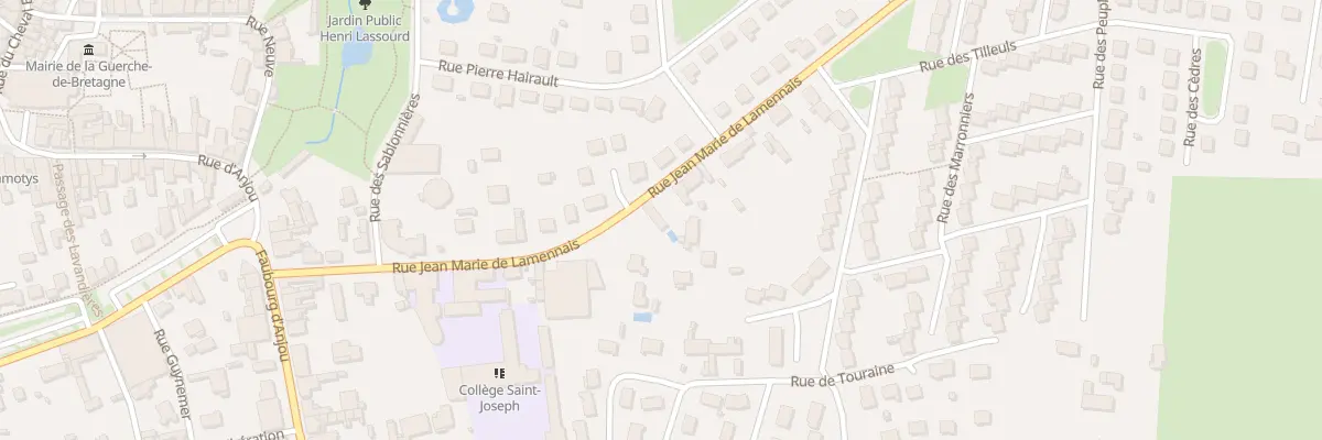 Plan du 12T Rue Jean Marie de Lamennais à La Guerche-de-Bretagne