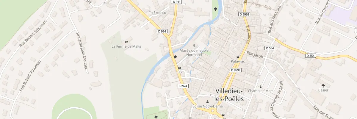 Plan du 24 Rue du Pont Chignon Villedieu à Villedieu-les-Poêles-Rouffigny
