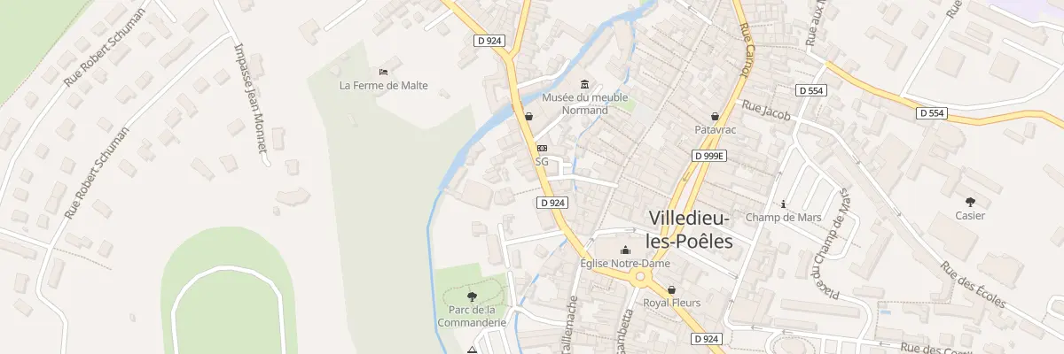 Plan du 13 Rue du Pont Chignon Villedieu à Villedieu-les-Poêles-Rouffigny