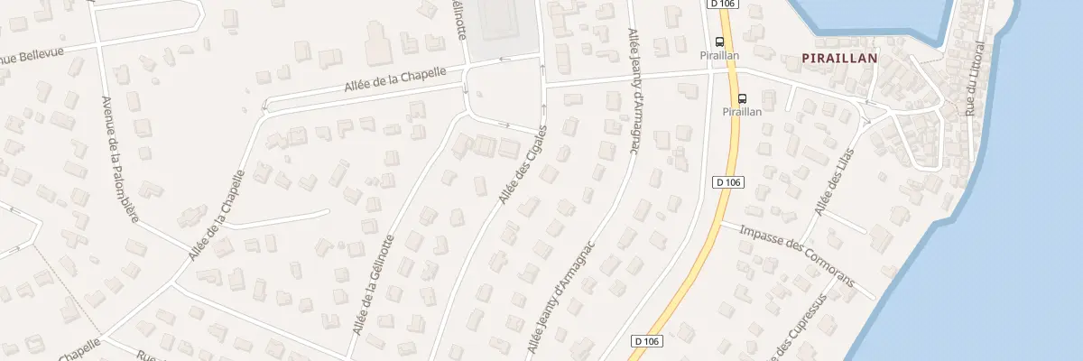 Plan du 44 All des Cigales Piraillan à Lège-Cap-Ferret