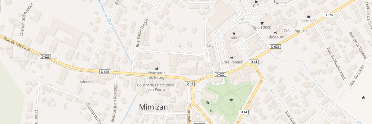 Plan du 2B Rue de l’Abbaye à Mimizan