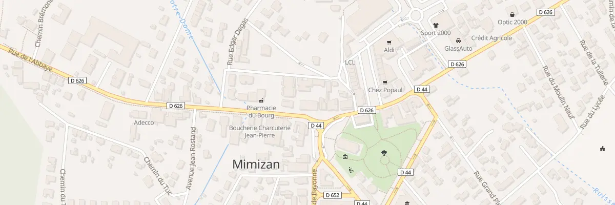 Plan du 2 Rue de l’Abbaye à Mimizan