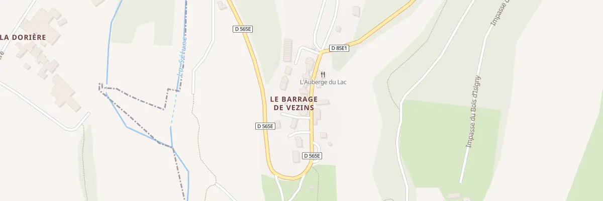 Plan du 42 Rte du Barrage de Vezins - Vez à Isigny-le-Buat