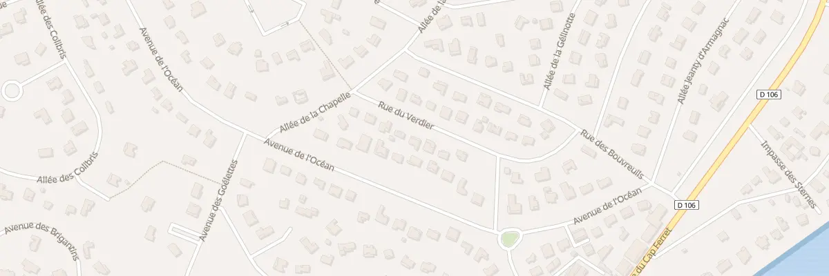 Plan du 12 Rue du Verdier Piraillan à Lège-Cap-Ferret