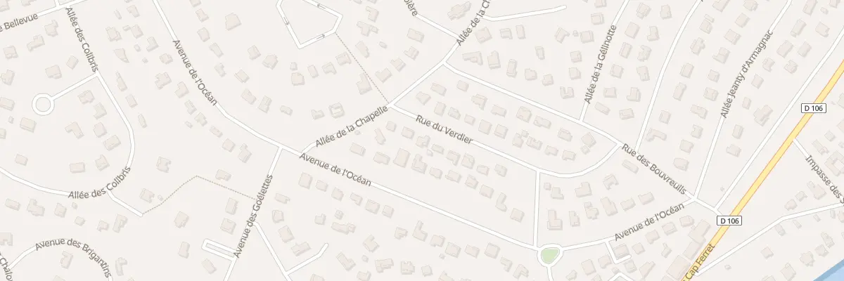 Plan du 16 Rue du Verdier Piraillan à Lège-Cap-Ferret