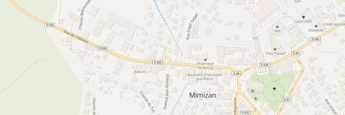 Plan du 12 Rue de l’Abbaye à Mimizan