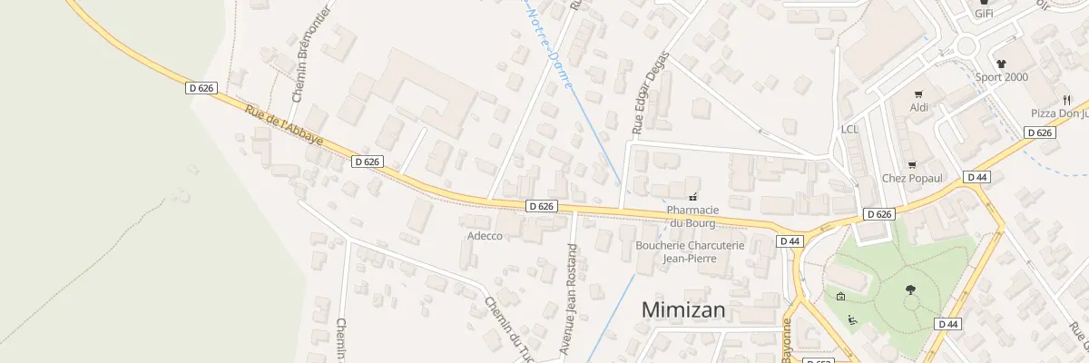 Plan du 14 Rue de l’Abbaye à Mimizan