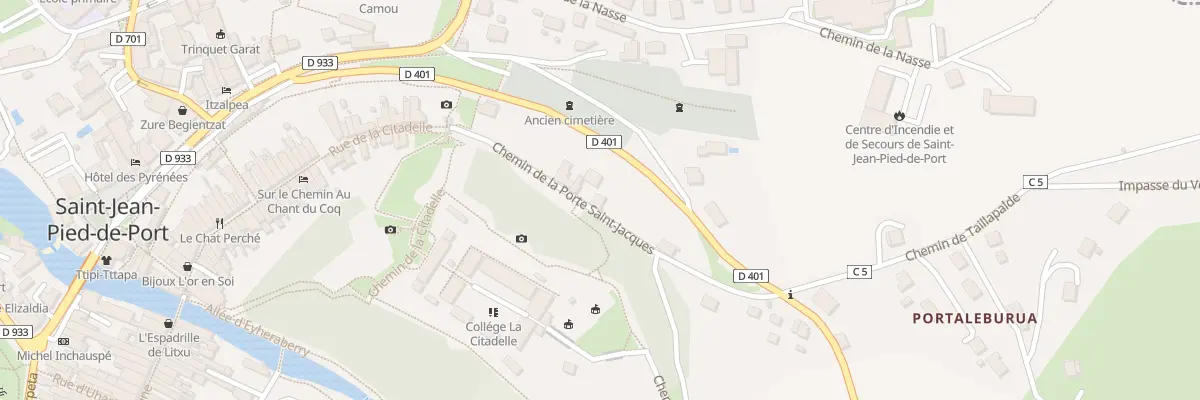 Plan du 5 Che de la Porte St Jacques à Saint-Jean-Pied-de-Port