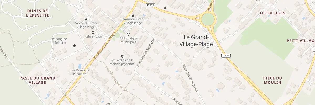Plan du 10 All des Gros Joncs au Grand-Village-Plage