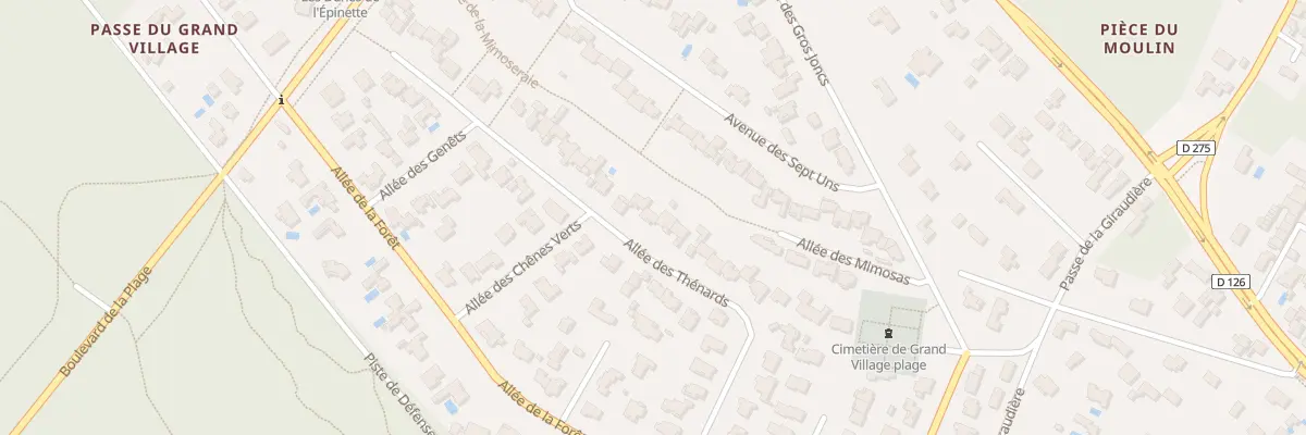 Plan du 36 All des Thénards au Grand-Village-Plage