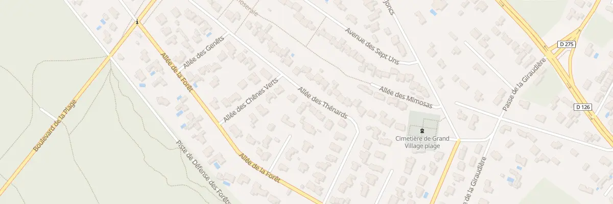 Plan du 21 All des Thénards au Grand-Village-Plage