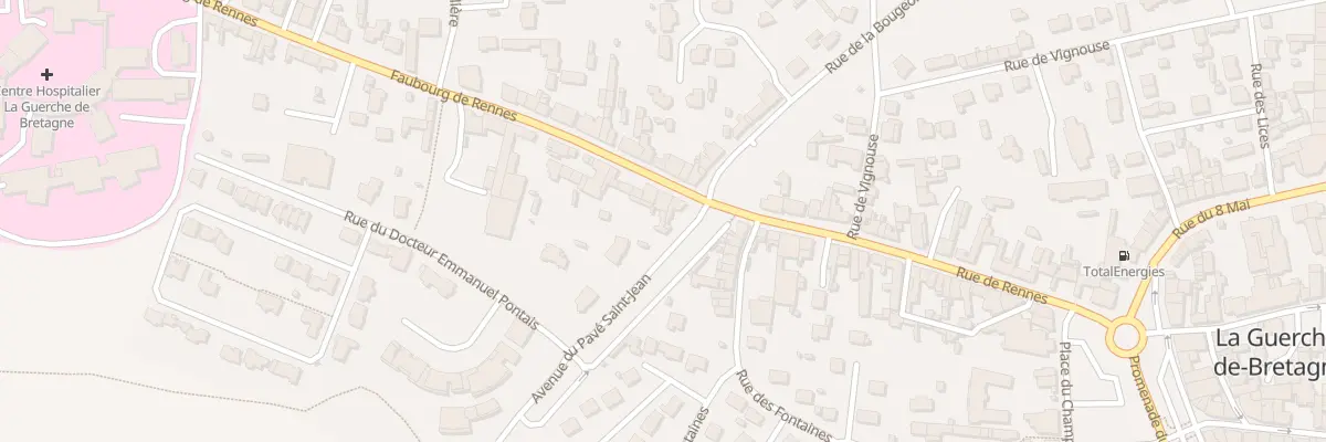 Plan du 9001 Faubourg de Rennes à La Guerche-de-Bretagne